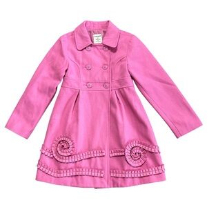 Old Navy Girls Wool-Blend Pink Winter Dress Coat size 8